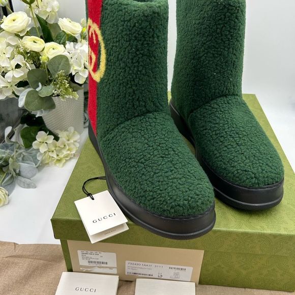 Men’s Gucci shearling boots, size 11, made in Italy - Picture 3 of 8